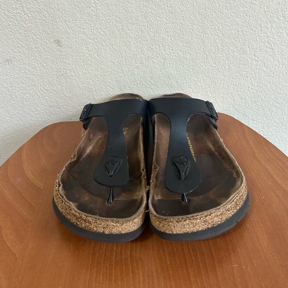 Birkenstock Women's Gizeh Footbed Sandal Black Size 8 Outdoor Adjustable Strap - Picture 9 of 9